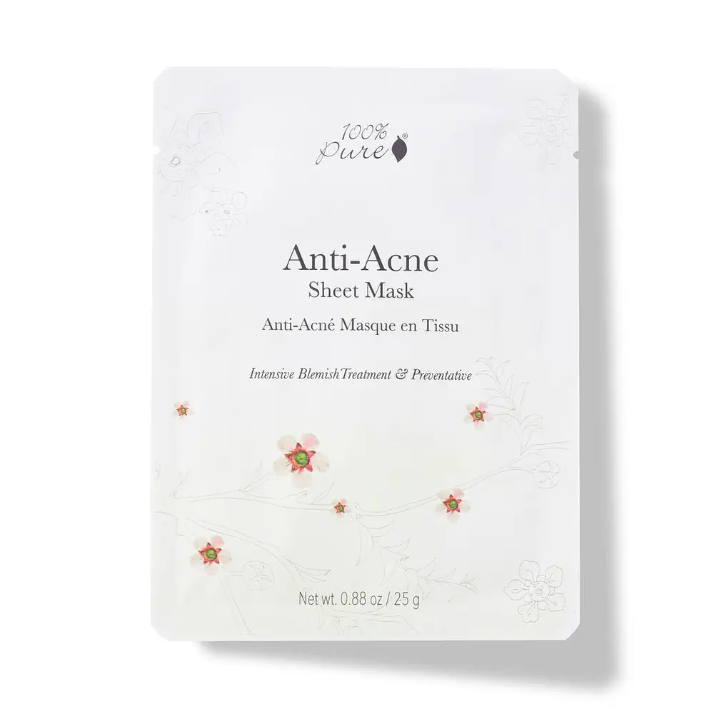 100% Pure Sheet Mask Anti Acne