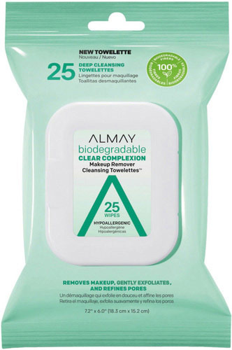 Almay Biodegradable Clear Complexion Makeup Remover Cleansing Towelettes