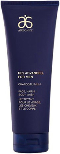 RE9 Advanced for Men Charcoal 3-In-1 Face-Hair-Body Wash
