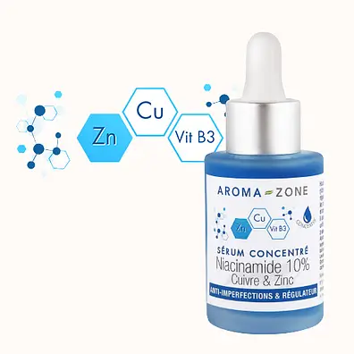 Serum Visage Concentre Niacinamide 10%, Cuivre & Zinc