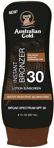 Australian Gold Instant Bronzer Lotion Sunscreen SPF 30