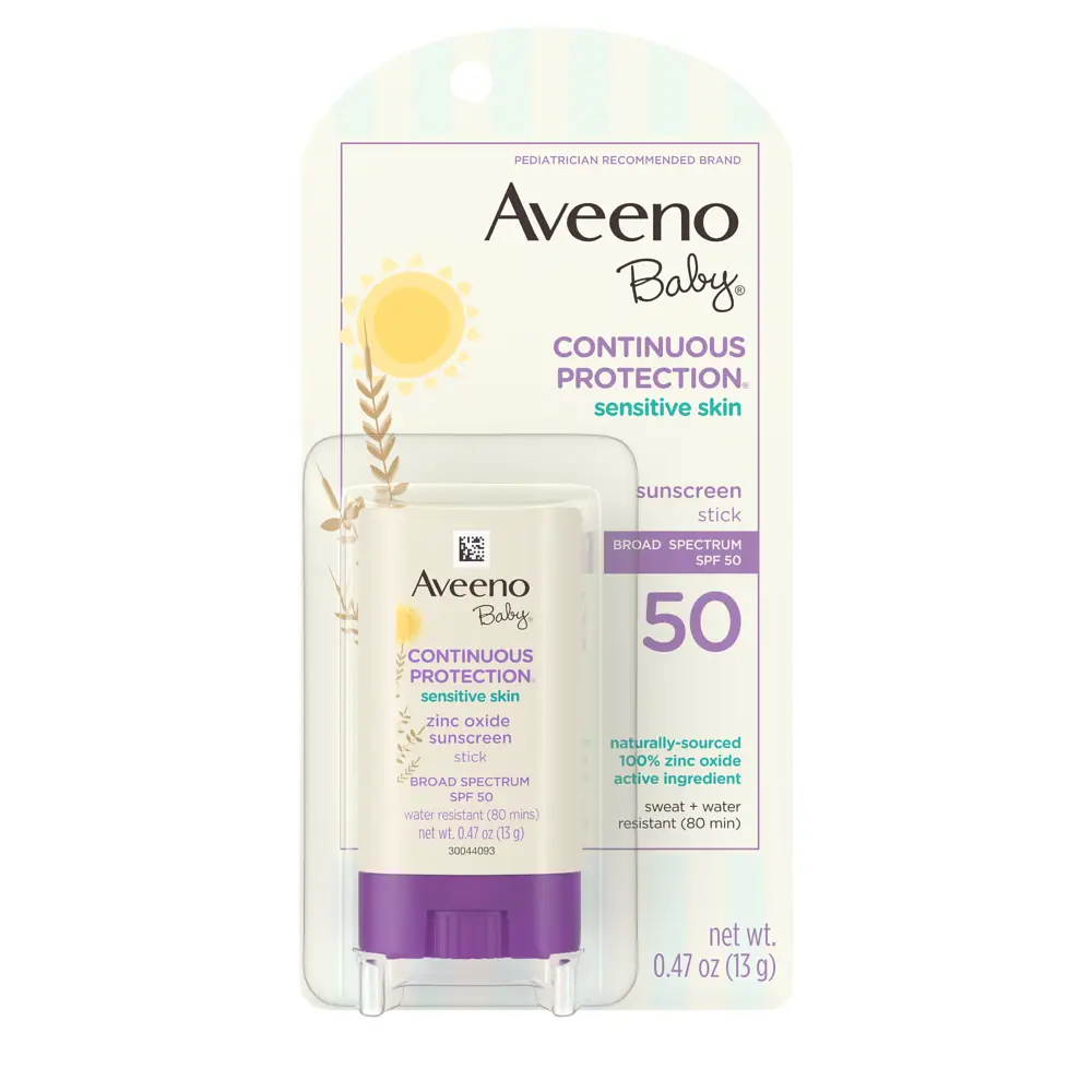 Aveeno Baby Continuous Protection Sensitive Skin Face Stick with Broad Spectrum SPF 50