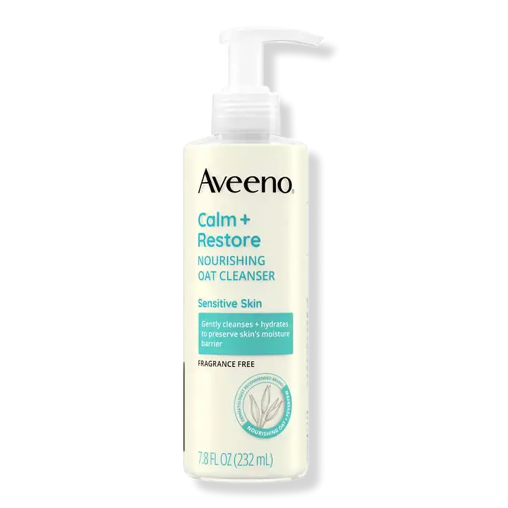 Aveeno Calm + Restore Nourishing Oat Cleanser For Sensitive Skin 