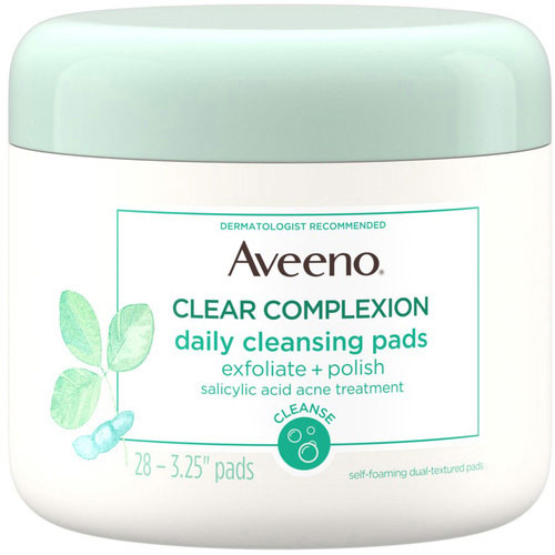 Aveeno Clear Complexion Daily Cleansing Exfoliating Pads For Face