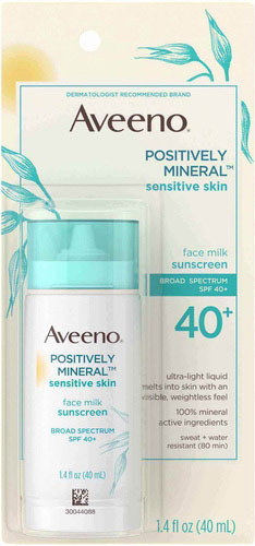 Positively Mineral Sensitive Skin SPF 40+ Sunscreen Face Milk