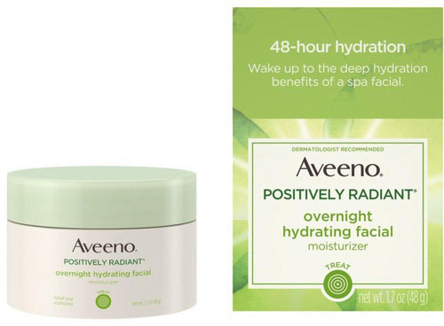 Aveeno Positively Radiant Overnight Hydrating Facial Moisturizer