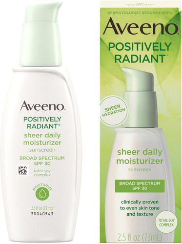 Aveeno Positively Radiant Sheer Daily Face Moisturizer SPF 30