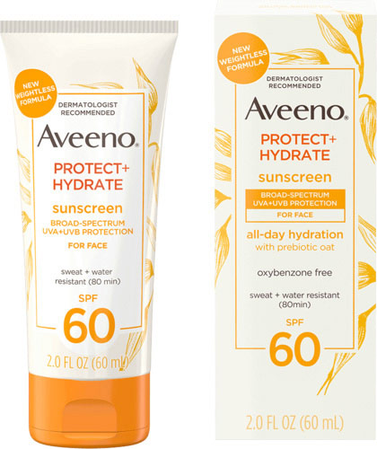 Aveeno Protect + Hydrate Sunscreen Broad Spectrum Face Lotion SPF 60