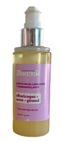 Bloomie Cosmetics Aceite Facial Limpiador Y Desmaquillante Albaricoque + Arroz + Girasol