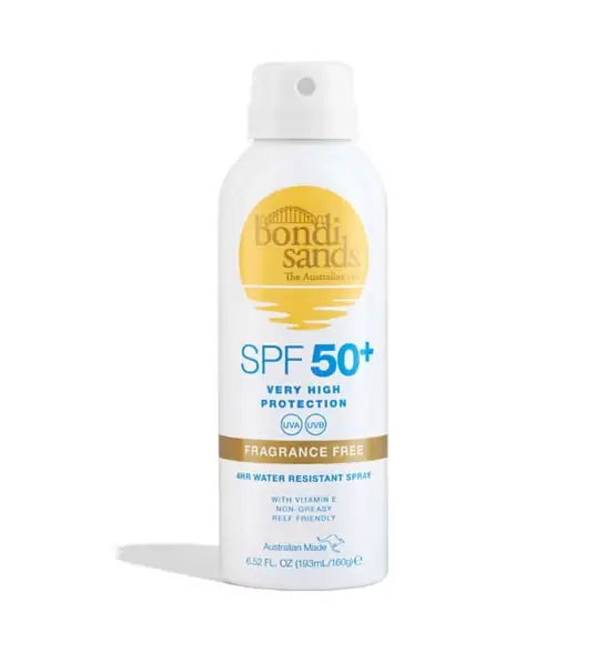 SPF50+ Fragrance Free Sunscreen Spray Aerosol Mist