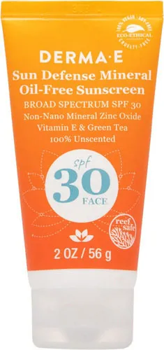 Derma E Sun Defense Mineral Oil-Free Face Sunscreen SPF 30