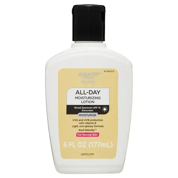 Beauty All Day Moisturizing Sunscreen Lotion for Normal Skin, Broad Spectrum SPF 15