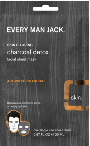 Every Man Jack Charcoal Facial Sheet Mask Oil Defense