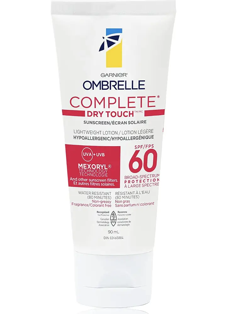 Garnier Ombrelle Complete Dry Touch Sunscreen Lotion for Sensitive Skin SPF 60