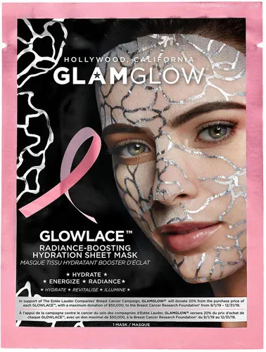 GLOWLACE Radiance Boosting Hydration Sheet Mask - Breast Cancer Campaign Edition