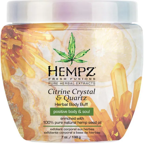 Citrine Crystal & Quartz Herbal Body Buff