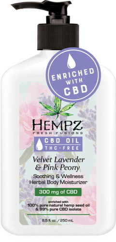 Hempz Fresh Fusions Velvet Lavender & Pink Peony CBD Herbal Body Moisturizer