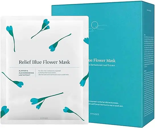 Relief Blue Flower Mask