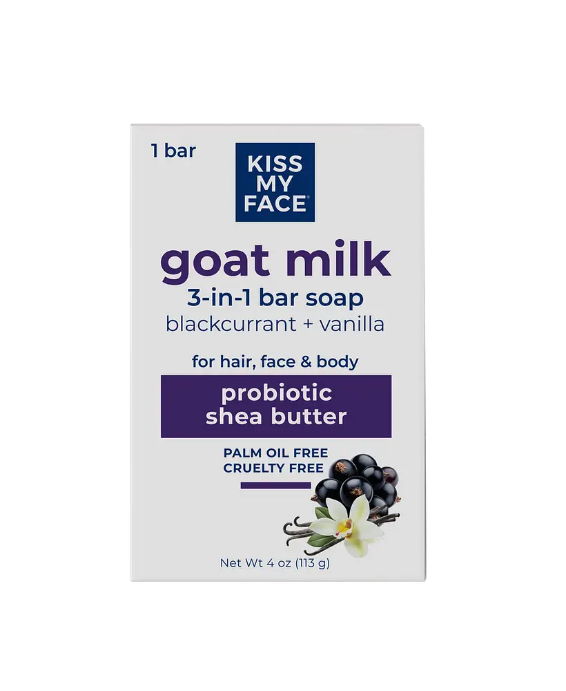 Kiss My Face Goat Milk 3-In-1 Bar Soap
