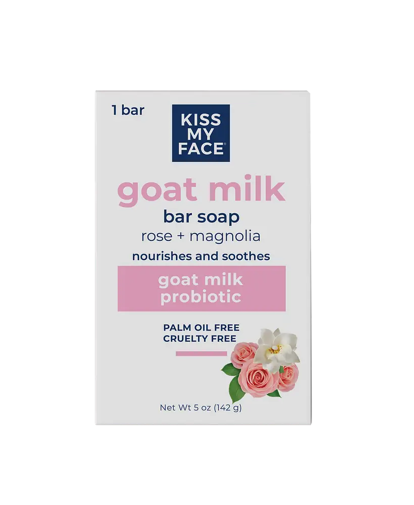 Kiss My Face Goat Milk Bar Soap Rose Magnolia