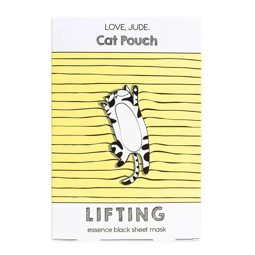 Cat Pouch Lifting Essence Black Sheet Mask