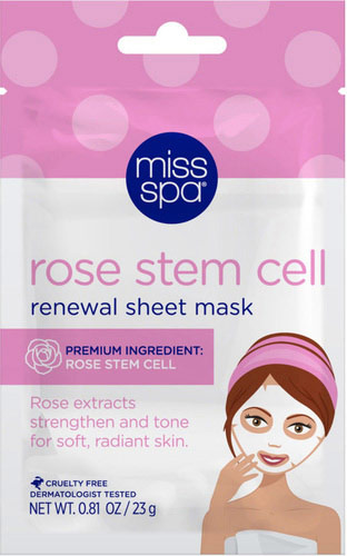 Miss Spa Rose Stem Cell Repairing Facial Sheet Mask