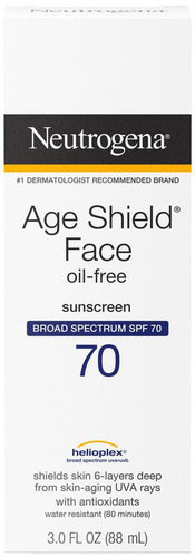 Age Shield Anti-Oxidant Face Lotion Sunscreen Broad Spectrum SPF 70