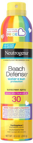 Beach Defense Water Sun Protection Sunscreen Spray Broad Spectrum SPF 30