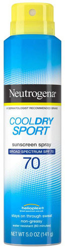 Cool Dry Sport Water-Resistant Sunscreen Spray SPF 70