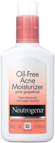 Non-Comedogenic Oil-Free Pink Grapefruit Acne Face Moisturizer with Salicylic Acid