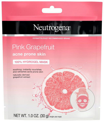 Pink Grapefruit Acne Prone Skin 100% Hydrogel Mask
