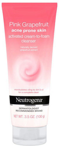 Neutrogena Pink Grapefruit Acne Prone Skin Activated Cream-to-Foam Cleanser