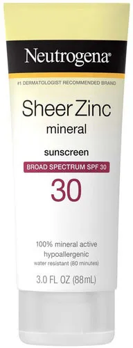 Neutrogena Sheer Zinc Dry-Touch Sunscreen Broad Spectrum SPF 30