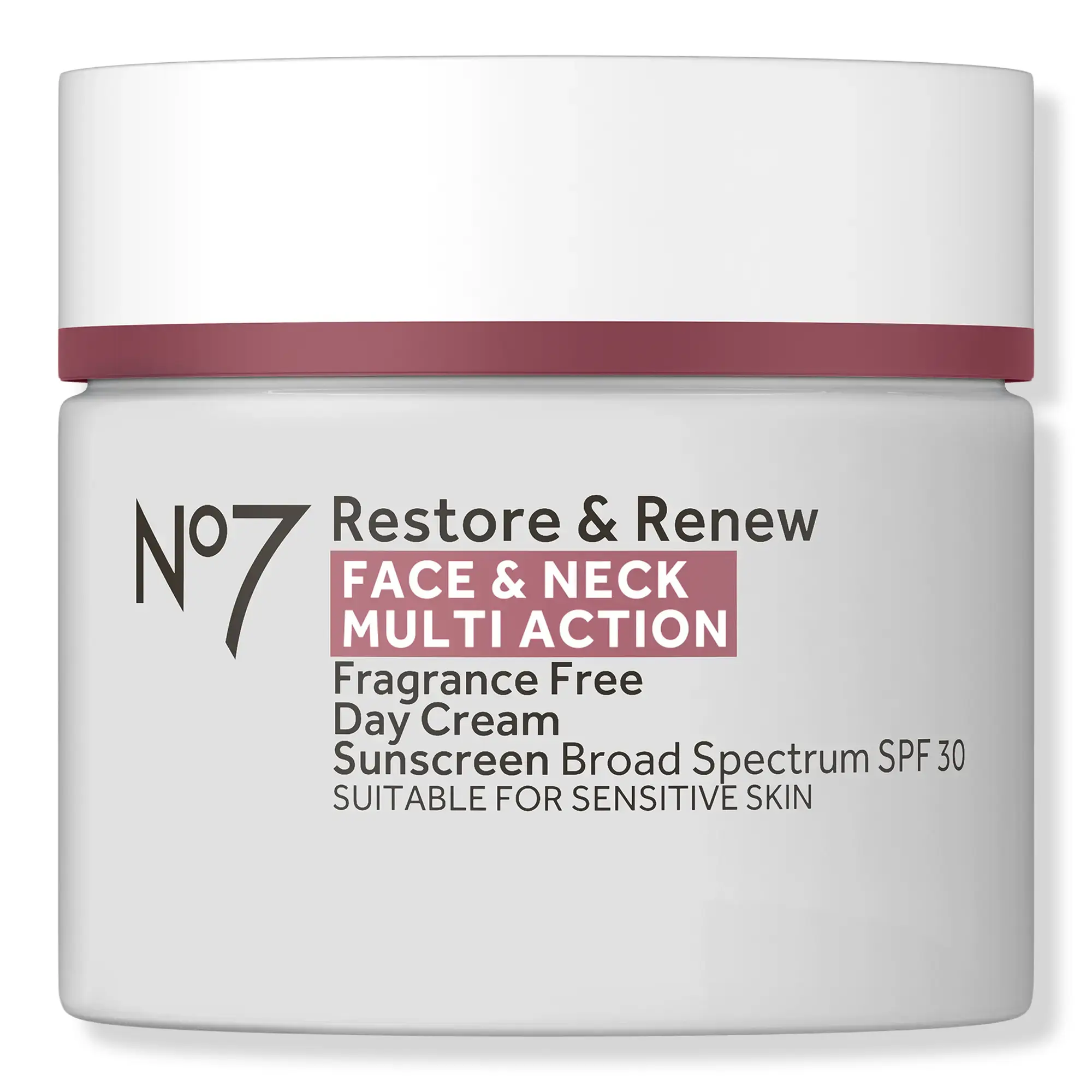 Restore & Renew Face & Neck Multi Action Fragrance Free Cream SPF 30