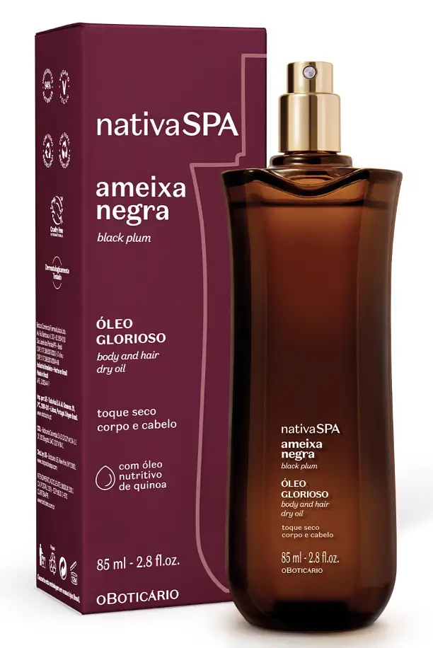 Oleo Multifuncional Glorioso Nativa SPA Ameixa Negra