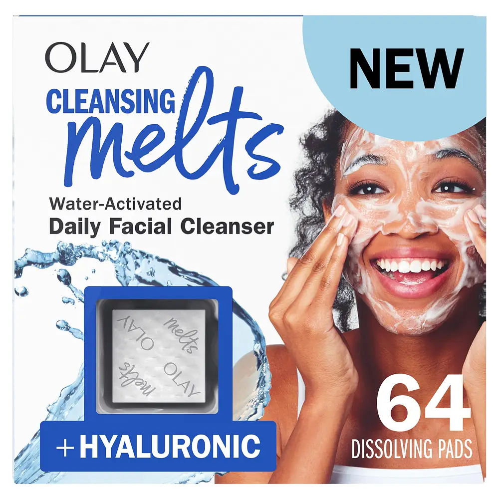 Olay Face Cleansing Melts Water-Activated Daily Facial Cleanser Hyaluronic Acid