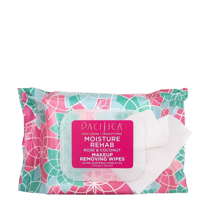 Pacifica Moisture Rehab Makeup Removing Wipes - Rose & Coconut