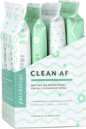 Clean AF On-The-Go Refreshing Facial Cleansing Wipes