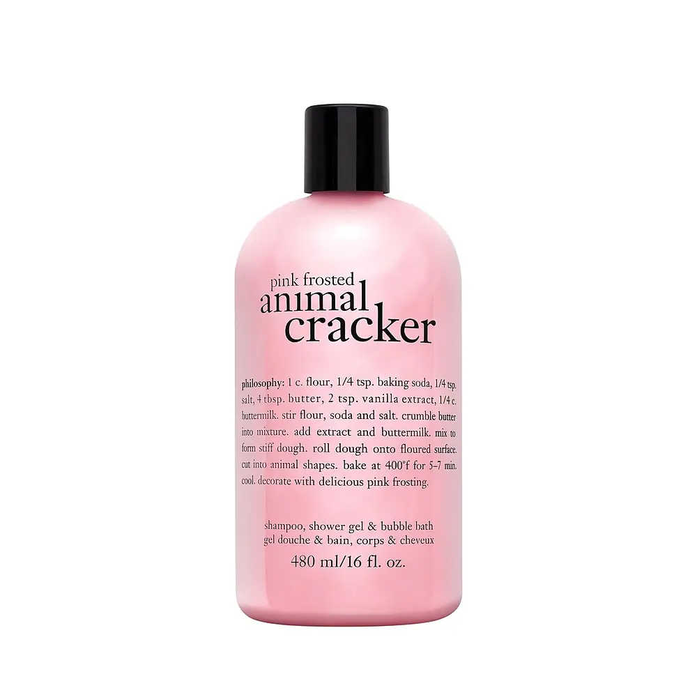 3-in-1 Bath & Shower Gel Pink Frosted Animal Cracker