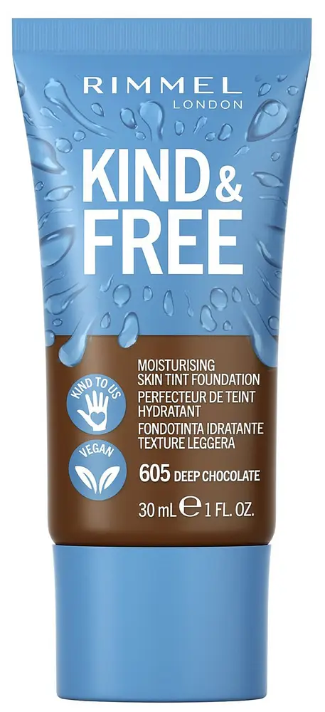 Kind + Free Moisturising Skin Tint 605 Deep Chocolate