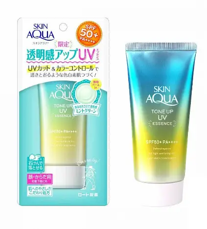 Skin Aqua Tone Up UV Essence SPF 50+ PA++++ Rohto Mentholatum Skin Aqua Tone Up Uv Essence Spf50 Pa Lavender