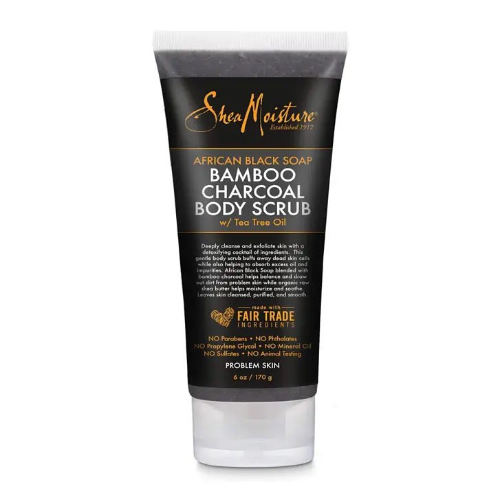 African Black Soap Bamboo Charcoal Body Scrub