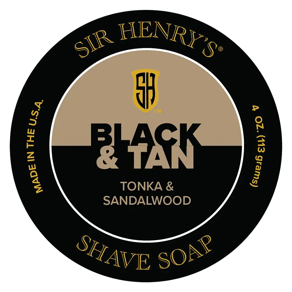 Shave Soap Black Tan Tonka Sandalwood