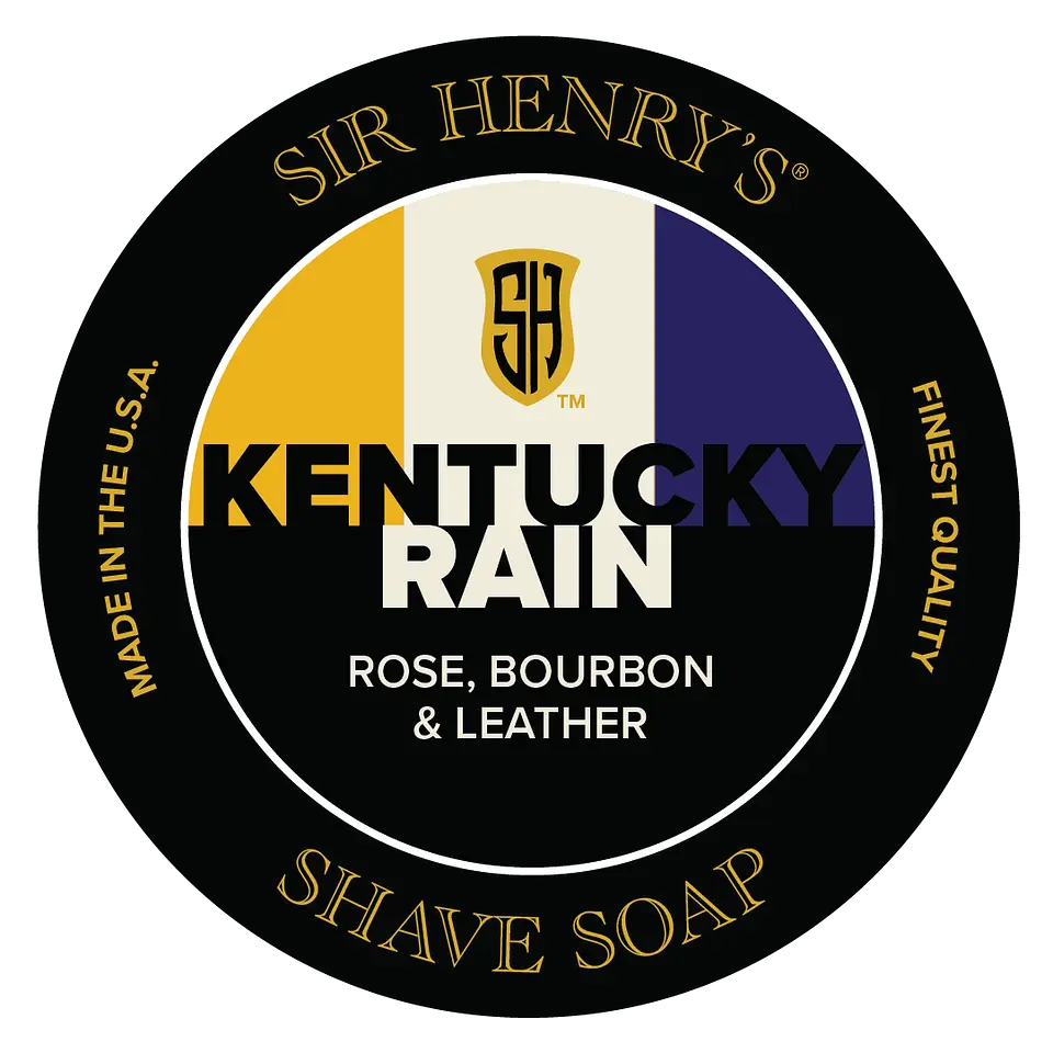 Shave Soap Kentucky Rain Rose Bourbon Leather