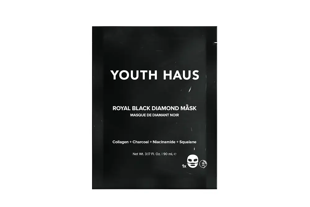 Youth Haus Royal Black Diamond Face Mask