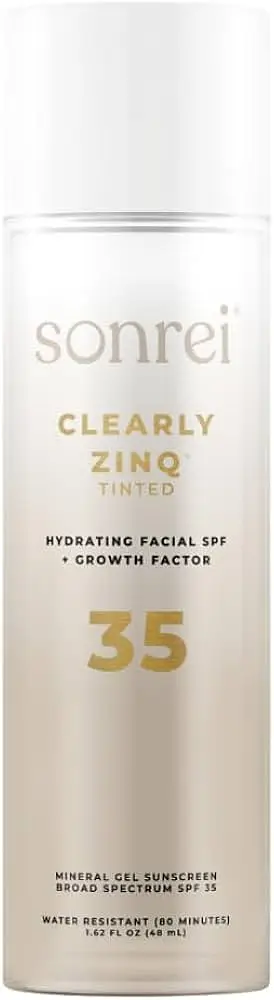 Clearly Zinc Hydrating Facial SPF 35 + Growth Factor Mineral Gel Sunscreen