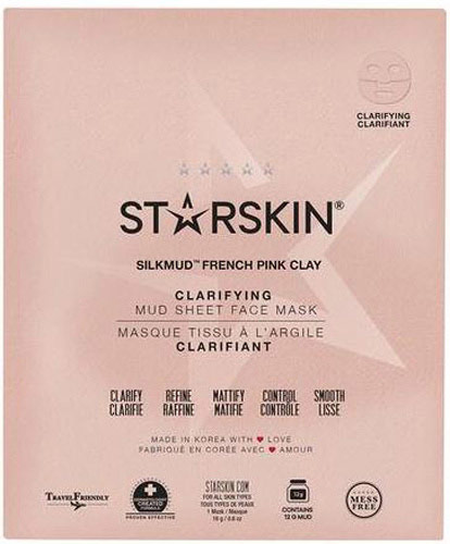 STARSKIN Silkmud Pink French Clay Purifying Liftaway Mud Face Mask