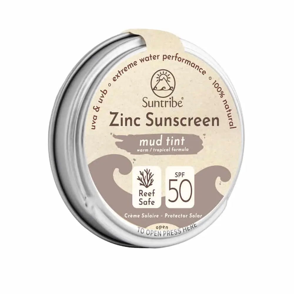 Suntribe Natural Mineral Face & Sport Zinc Sunscreen SPF 30 Mud Tint