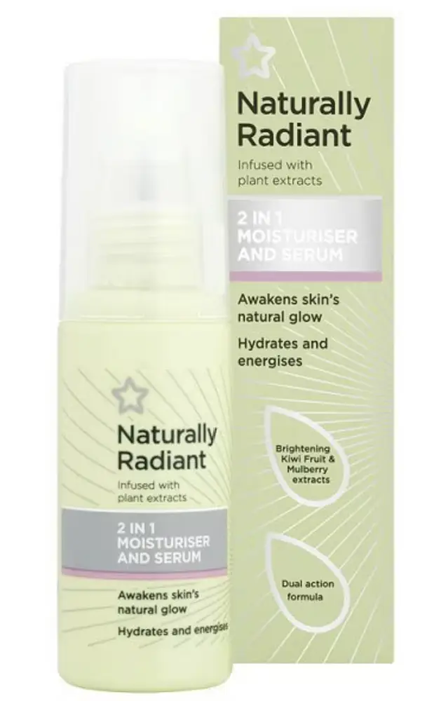 Superdrug Naturally Radiant 2 In 1 Moisturiser & Serum