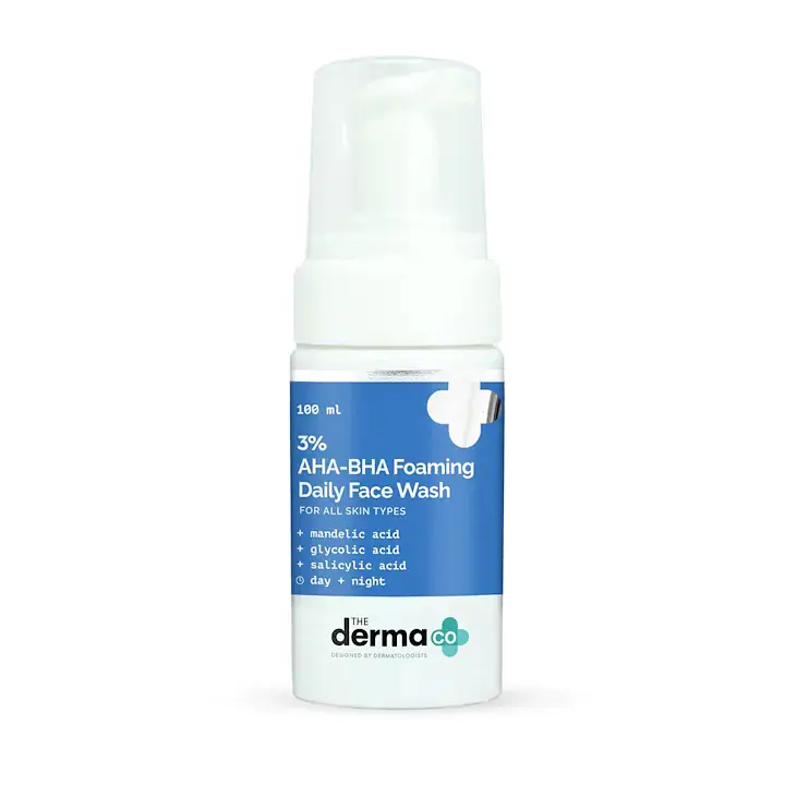 The Derma Co 3% AHA+BHA Foaming Daily Face Wash